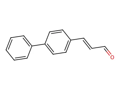 (E)-3-(4-phenylphenyl)prop-2-enal structure