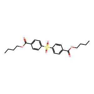 Benzoic acid, 4,4'-sulfonylbis-, 1,1'-dibutyl ester structure