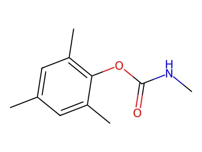 Carbamic acid, methyl-, mesityl ester structure