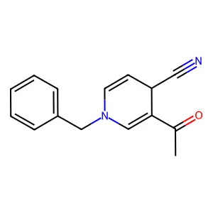 3-acetyl-1-benzyl-4H-pyridine-4-carbonitrile structure