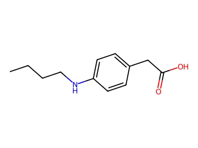 2-(对丁氨基苯基)乙酸 structure