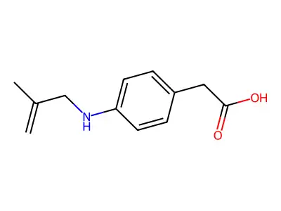 2-(对甲代烯丙氨基苯基)乙酸 structure