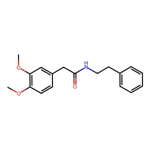 2-(3,4-dimethoxyphenyl)-N-(2-phenylethyl)acetamide structure