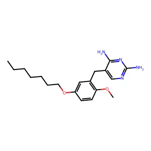 5-[(5-Heptoxy-2-methoxyphenyl)methyl]pyrimidine-2,4-diamine structure