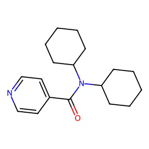 N,N-dicyclohexylpyridine-4-carboxamide structure