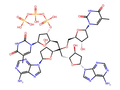Deoxy-(thymidylyl-adenylyl-thymidylyl-adenylic acid) structure