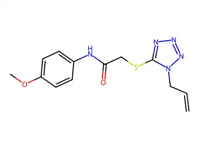 2-((1-allyl-1H-tetrazol-5-yl)thio)-N-(4-methoxyphenyl)acetamide structure