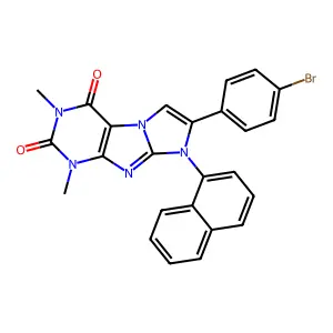 7-(4-Bromophenyl)-2,4-dimethyl-6-naphthalen-1-ylpurino[7,8-a]imidazole-1,3-dione structure