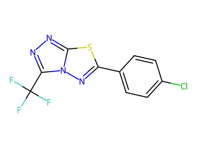 6-(4-Chlorophenyl)-3-(trifluoromethyl)[1,2,4]triazolo[3,4-b][1,3,4]thiadiazole structure