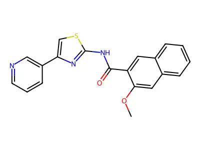 3-methoxy-N-(4-(pyridin-3-yl)thiazol-2-yl)-2-naphthamide structure