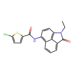 5-chloro-N-(1-ethyl-2-oxo-1,2-dihydrobenzo[cd]indol-6-yl)thiophene-2-carboxamide structure