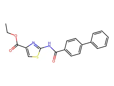 Ethyl 2-[(4-phenylbenzoyl)amino]-1,3-thiazole-4-carboxylate structure