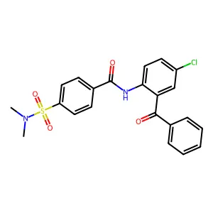 N-(2-benzoyl-4-chlorophenyl)-4-(dimethylsulfamoyl)benzamide structure