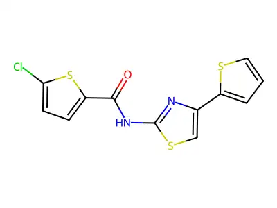 5-chloro-N-(4-(thiophen-2-yl)thiazol-2-yl)thiophene-2-carboxamide structure