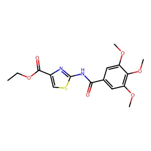 Ethyl 2-(3,4,5-trimethoxybenzamido)thiazole-4-carboxylate structure
