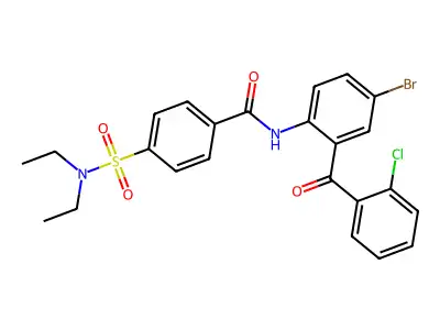 N-[4-bromo-2-(2-chlorobenzoyl)phenyl]-4-(diethylsulfamoyl)benzamide structure