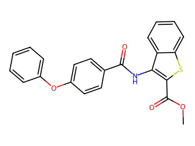 Methyl 3-(4-phenoxybenzamido)benzo[b]thiophene-2-carboxylate structure