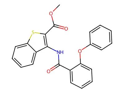 Methyl 3-(2-phenoxybenzamido)benzo[b]thiophene-2-carboxylate structure
