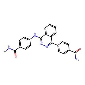 4-[4-[4-(Methylcarbamoyl)anilino]phthalazin-1-yl]benzamide structure