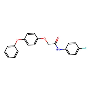 N-(4-fluorophenyl)-2-(4-phenoxyphenoxy)acetamide structure