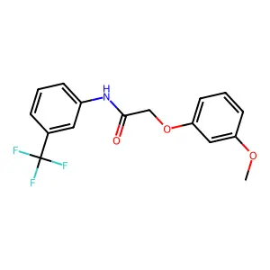 2-(3-Methoxyphenoxy)-N-(3-(trifluoromethyl)phenyl)acetamide structure