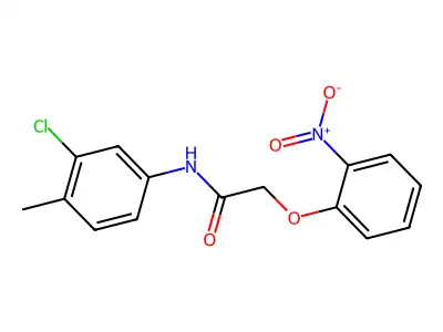 N-(3-chloro-4-methylphenyl)-2-(2-nitrophenoxy)acetamide structure
