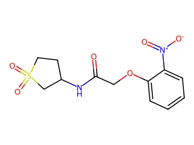 N-(1,1-dioxidotetrahydrothiophen-3-yl)-2-(2-nitrophenoxy)acetamide structure