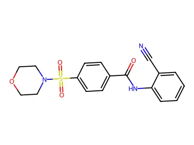 N-(2-cyanophenyl)-4-(morpholinosulfonyl)benzamide structure