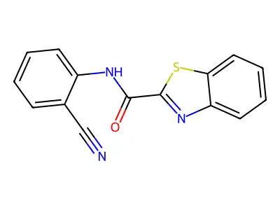 N-(2-cyanophenyl)-1,3-benzothiazole-2-carboxamide structure