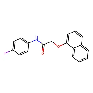 N-(4-iodophenyl)-2-(1-naphthyloxy)acetamide structure