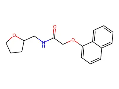 2-naphthalen-1-yloxy-N-(oxolan-2-ylmethyl)acetamide structure