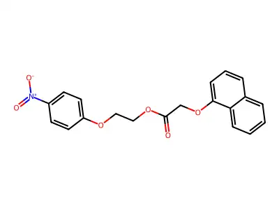 2-(4-Nitrophenoxy)ethyl 2-(naphthalen-1-yloxy)acetate structure