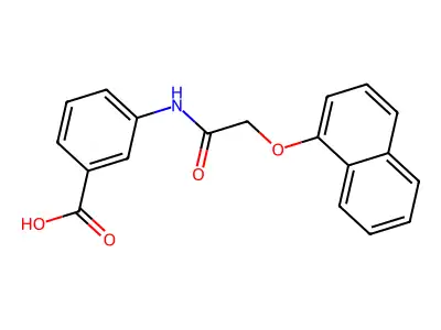 3-{[(Naphthalen-1-yloxy)acetyl]amino}benzoic acid structure