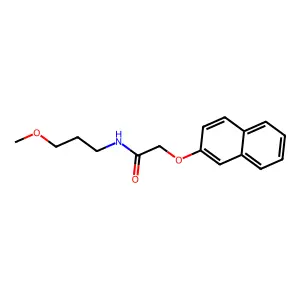 N-(3-methoxypropyl)-2-naphthalen-2-yloxyacetamide structure