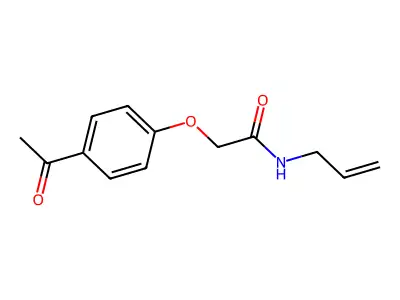 2-(4-acetylphenoxy)-N-allylacetamide structure