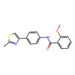 2-methoxy-N-[4-(2-methyl-1,3-thiazol-4-yl)phenyl]benzamide structure