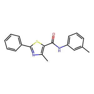 4-methyl-N-(3-methylphenyl)-2-phenyl-1,3-thiazole-5-carboxamide structure