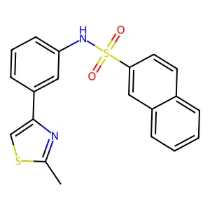 N-[3-(2-methyl-1,3-thiazol-4-yl)phenyl]naphthalene-2-sulfonamide structure