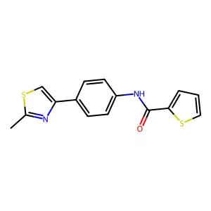 N-[4-(2-methyl-1,3-thiazol-4-yl)phenyl]thiophene-2-carboxamide structure