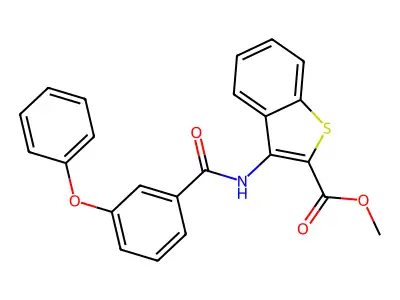 Methyl 3-(3-phenoxybenzamido)benzo[b]thiophene-2-carboxylate structure