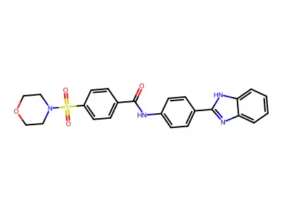 N-(4-(1H-benzo[d]imidazol-2-yl)phenyl)-4-(morpholinosulfonyl)benzamide structure