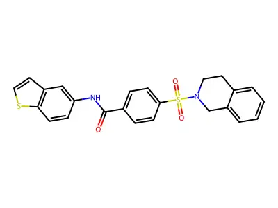 N-(benzo[b]thiophen-5-yl)-4-((3,4-dihydroisoquinolin-2(1H)-yl)sulfonyl)benzamide structure