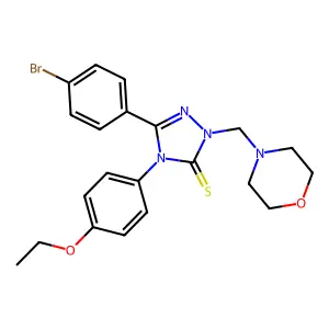 5-(4-BROMOPHENYL)-4-(4-ETHOXYPHENYL)-2-(4-MORPHOLINYLMETHYL)-2,4-DIHYDRO-3H-1,2,4-TRIAZOLE-3-THIONE structure