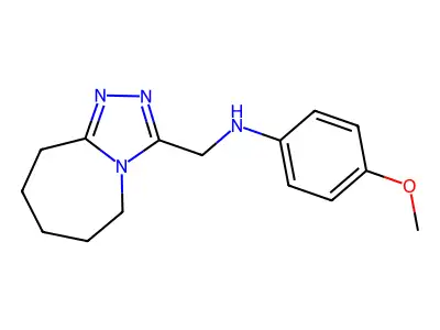 4-Methoxy-N-((6,7,8,9-tetrahydro-5h-[1,2,4]triazolo[4,3-a]azepin-3-yl)methyl)aniline structure