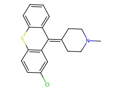 Piperidine, 4-(2-chloro-9H-thioxanthen-9-ylidene)-1-methyl- structure