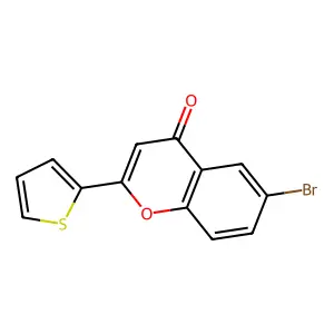 6-bromo-2-(thiophen-2-yl)-4H-chromen-4-one structure