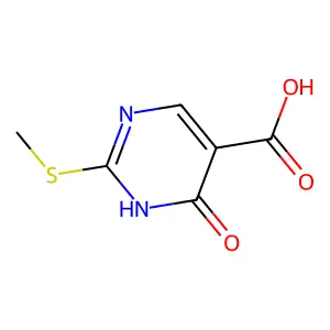 4-Hydroxy-2-(methylthio)pyrimidine-5-carboxylic acid structure