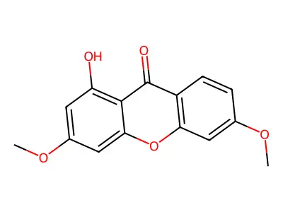 1-Hydroxy-3,6-dimethoxy-xanthen-9-one structure
