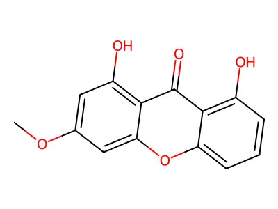 9H-Xanthen-9-one, 1,8-dihydroxy-3-methoxy- structure