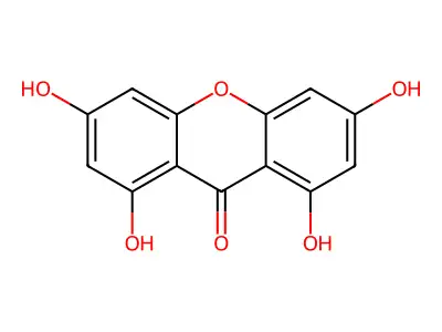 1,3,6,8-Tetrahydroxy-9H-xanthen-9-one structure